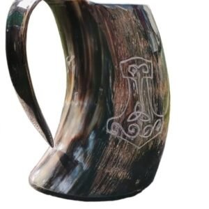 Drinking Handmade Natural Horn Mug, Safely Holds Hot and Cold Liquids (500 ml)