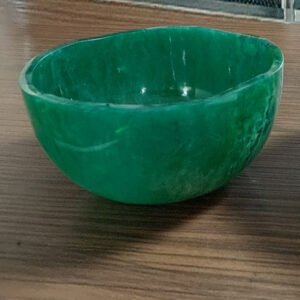 Handcrafted Green Resin Decorative Bowl